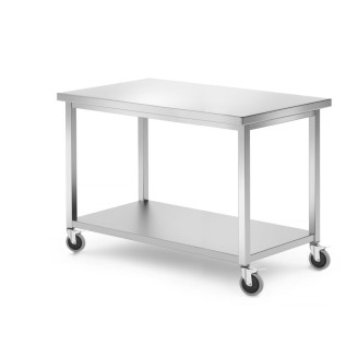 Hendi werktafel met plank - geschroefd, diepte: 600 mm., Kitchen Line, 1200x600x(H)850mm