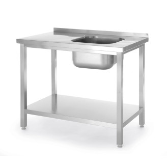 Hendi Kitchen Line spoeltafel met legplank - 1000x600x(H)850mm