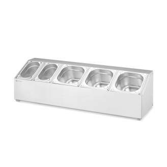 Hendi gastronormbak houder, 5 compartimenten, 745x245x(H)215mm
