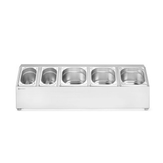 Hendi gastronormbak houder, 5 compartimenten, 745x245x(H)215mm