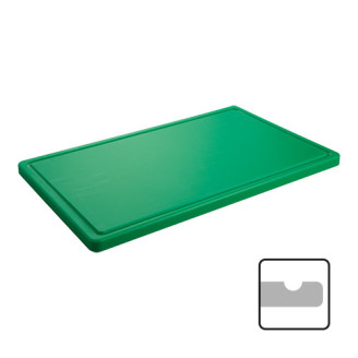 CaterChef snijblad polyethyleen groen geul 600x350x20 mm