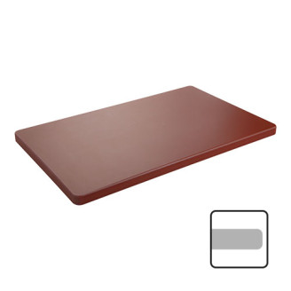 Snijblad polyethyleen bruin glad 600x350x20 mm