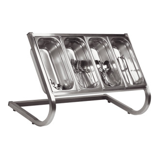 EMGA RVS buffet uitgifte garneerunit - 1 etage