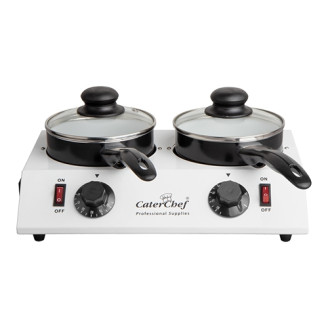 CaterChef chocolade/sauzen warmer - 2-pans, 2x 700 ml