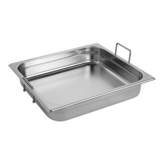 RVS gastronorm bak met greep 2/3 GN - 65 mm