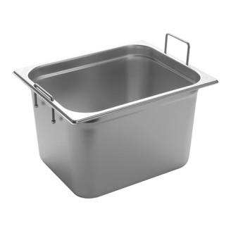 RVS gastronorm bak met greep 1/2 GN - 200 mm