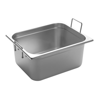 RVS gastronorm bak met greep 1/2 GN - 150 mm