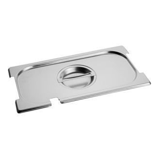 RVS Deksel met lepel en greepuitsparing 1/3 GN