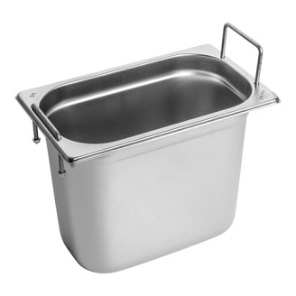 RVS gastronorm bak met greep 1/4 GN - 200 mm