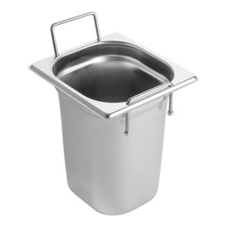 RVS gastronorm bak met greep 1/6 GN - 200 mm