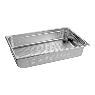 RVS gastronorm bak geperforeerd 1/1 GN - 100 mm