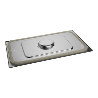 RVS Deksel met silicone afdicht rand 1/1 GN