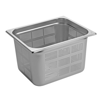 RVS gastronorm bak geperforeerd 1/2 GN - 200 mm