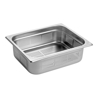 RVS gastronorm bak geperforeerd 1/2 GN - 100 mm