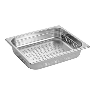 RVS gastronorm bak geperforeerd 1/2 GN - 65 mm