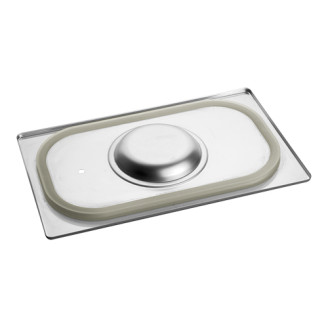 RVS Deksel met silicone afdicht rand 1/4 GN