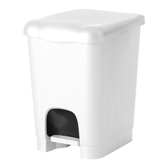 Pedaalemmer kunststof 20 liter wit