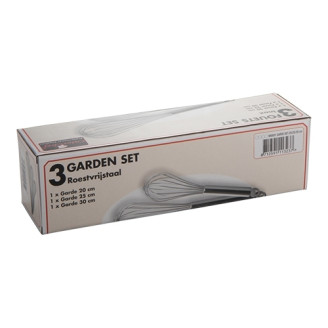 EMGA RVS Garde 3 stuks - 20 / 25 / 30cm