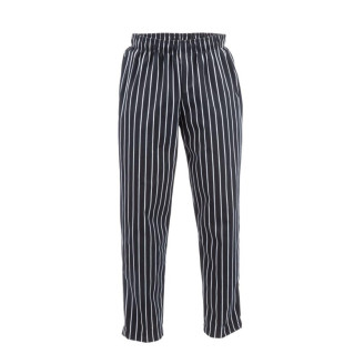 Chef Works Designer Baggy uniseks koksbroek zwart-wit gestreept