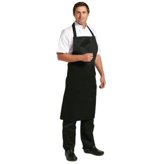 Whites halterschort polyester-katoen zwart XL