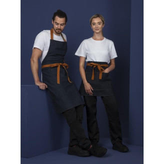 Whites Southside halterschort blauw denim