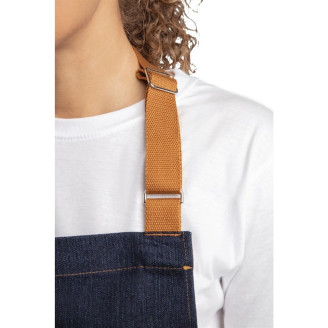 Whites Southside halterschort blauw denim