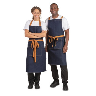 Whites Southside halterschort blauw denim