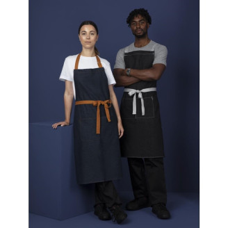 Whites Southside halterschort blauw denim