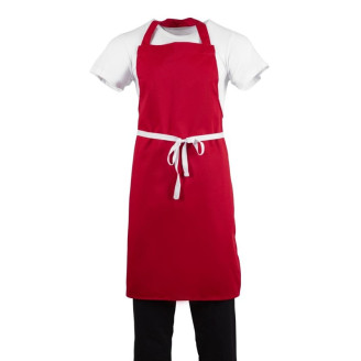 Whites halterschort polyester-katoen rood