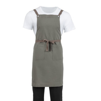 Southside Soutside katoenen halterschort khaki