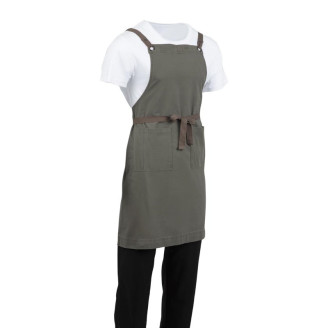 Southside Soutside katoenen halterschort khaki