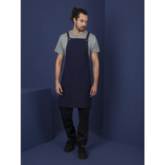Southside Cotton canvas halterschort marineblauw