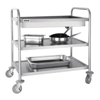 Vogue RVS serveerwagen - 855x535x940 mm