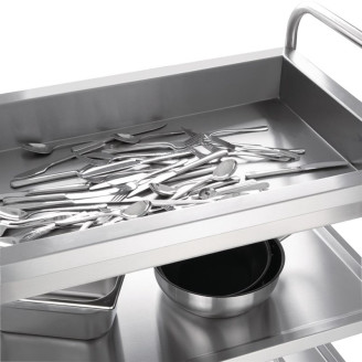 Vogue RVS serveerwagen - 855x535x940 mm