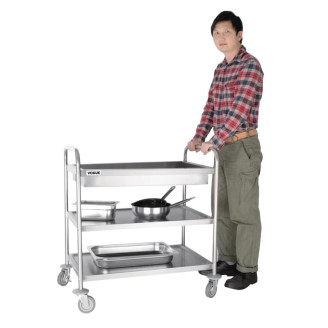 Vogue RVS serveerwagen - 855x535x940 mm