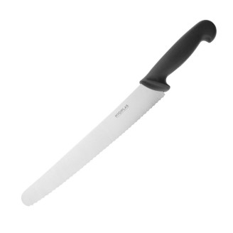 Hygiplas gekarteld bakkersmes 255 mm zwart