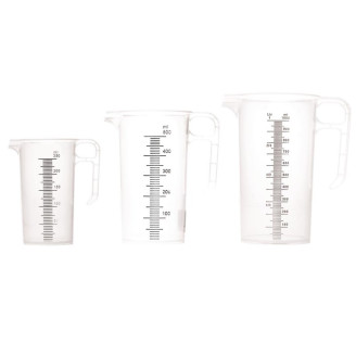 Pro-Measures polypropyleen maatkannen set - 250ml, 500ml & 1L