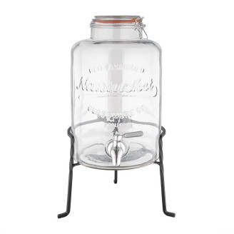 Olympia glazen retro waterdispenser met standaard 8,5 liter