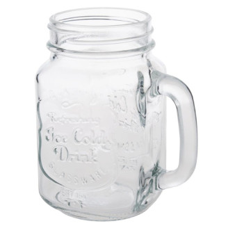 Olympia mason jar drinkglazen met tekst 450ml (12 stuks)