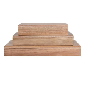 Olympia FSC acaciahouten set van 3 verhogers (3 Stuks)