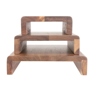 Olympia FSC acaciahouten set van 3 verhogers (3 Stuks)