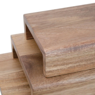 Olympia FSC acaciahouten set van 3 verhogers (3 Stuks)