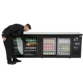 Polar U-serie bardisplay met 4 schuifdeuren