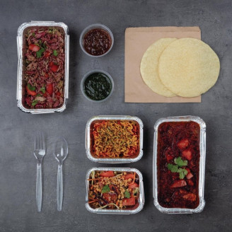 Fiesta Recyclable magnetronbestendige kunststof bakjes - (100 stuks)