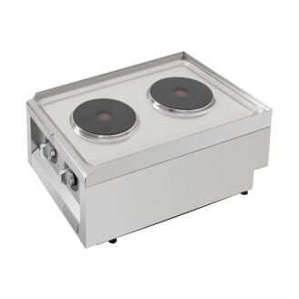 Buffalo 600-Serie Elektrische Kookplaat Met 2 Kookzones