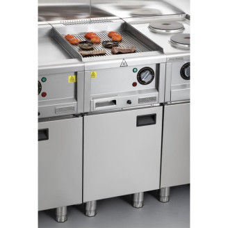 Buffalo 600-Serie Geribbeld Elektrische Bakplaat