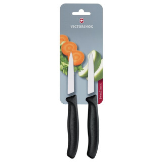 Victorinox Puntig Schilmesje 8cm Zwart (2 stuks)