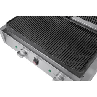 Buffalo Bistro Dubbele Geribbelde Contactgrill