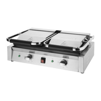 Buffalo Bistro Dubbele Geribbelde Contactgrill