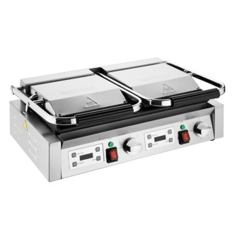 Buffalo Dubbele Contactgrill Platte & Geribbelde Platen